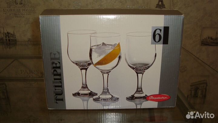 Фужеры 6 штук в коробке новые