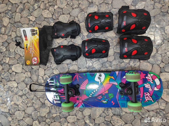 Скейтборд детский + защита