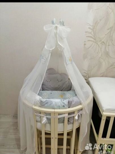 Бортики и балдахин в кроватку