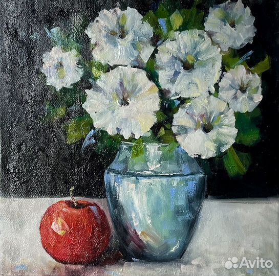 Картина маслом цветы