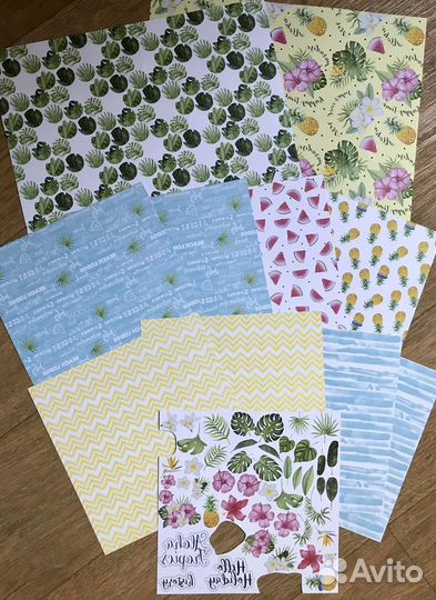 Бумага для скрапбукинга на летнюю тему