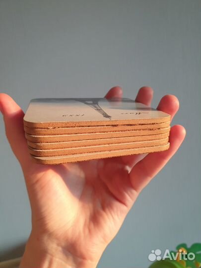 Эйфелева башня.Набор костеров- подставок под чашки