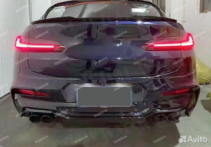 Диффузор BMW X4 G02 дорест с насадками тюнинг