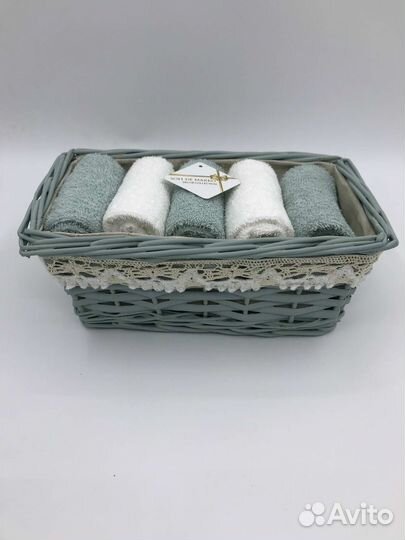 Набор полотенцев для рук 30х50 в корзинке