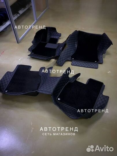 Автоковрики 3D из экокожи с бортами для Hyundai