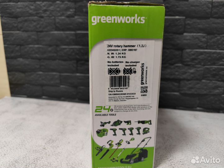 Перфоратор GreenWorks GD24SDS1