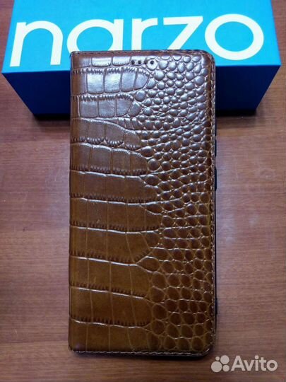 Чехол-книжка Realme Narzo 50i из натуральной кожи