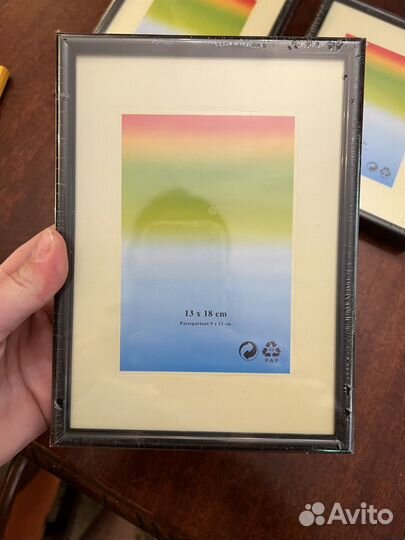 Рамки чёрные для фото 3 шт новые