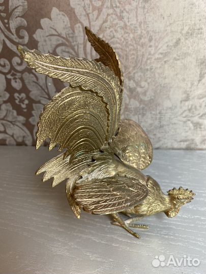 Бронзовая статуэтка Петух