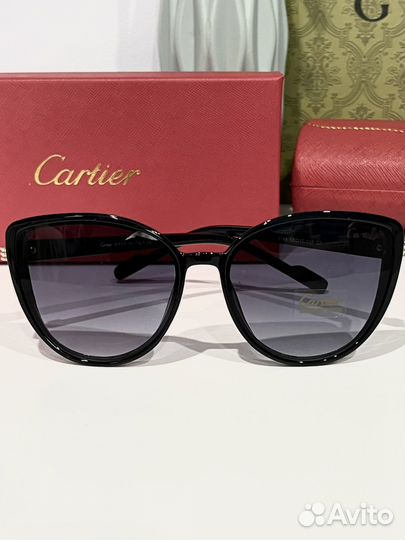 Солнцезащитные очки женские cartier черные