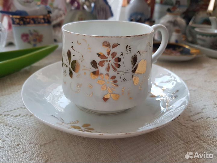 Чайная пара фарфор Кузнецова