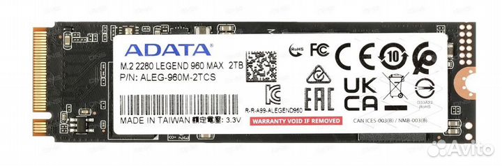 SSD M.2 накопитель adata legend 960 MAX
