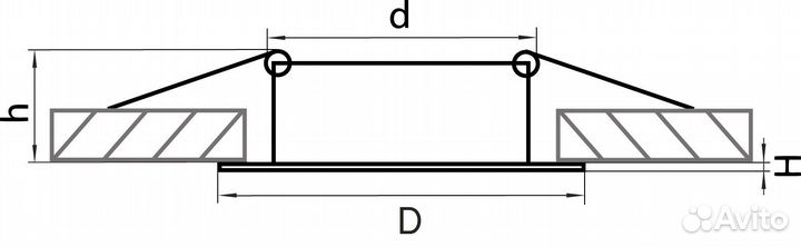 Светильник встраиваемый на кухню