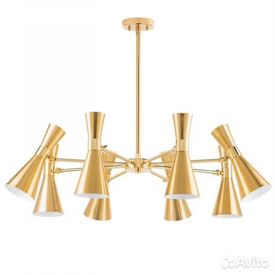 Люстра металл в гостиную арт-деко 8 ламп