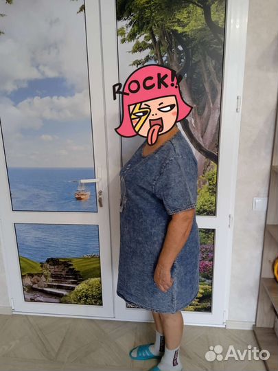 Джинсовое платье