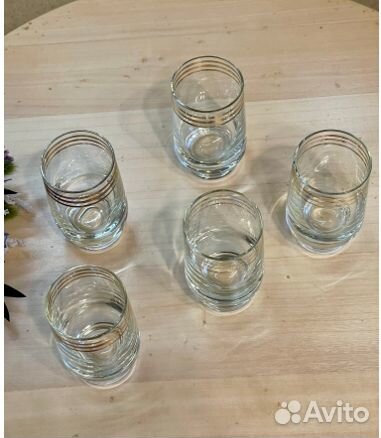 Рюмки стопки с золотым ободком СССР 50 мл