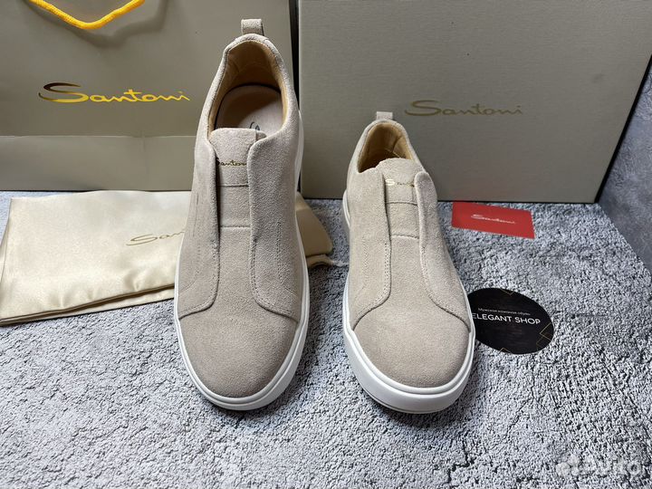 Слипоны Santoni мужские