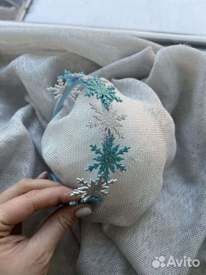 Новогодний ободок снежинка