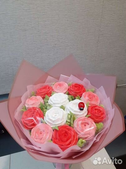 Цветы из зефира