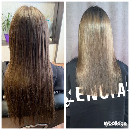 Кератиновое выпрямление волос