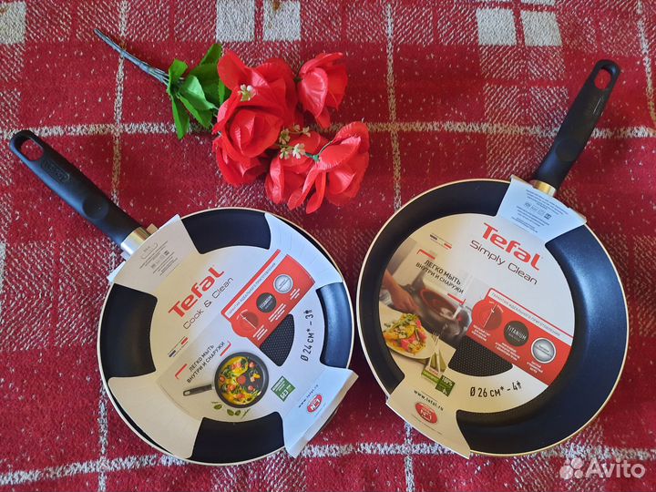 Новые сковороды Tefal 24 см,Tefal 26 см антипригар