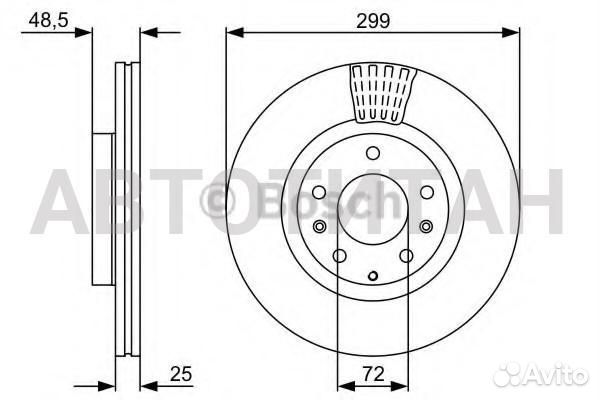 0 986 479 542 диск тормозной передний Mazda 6 Gh 1