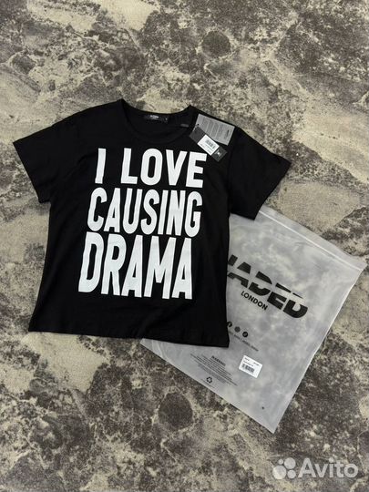 Футболка Jaded London Drama Slogan Tee чёрная