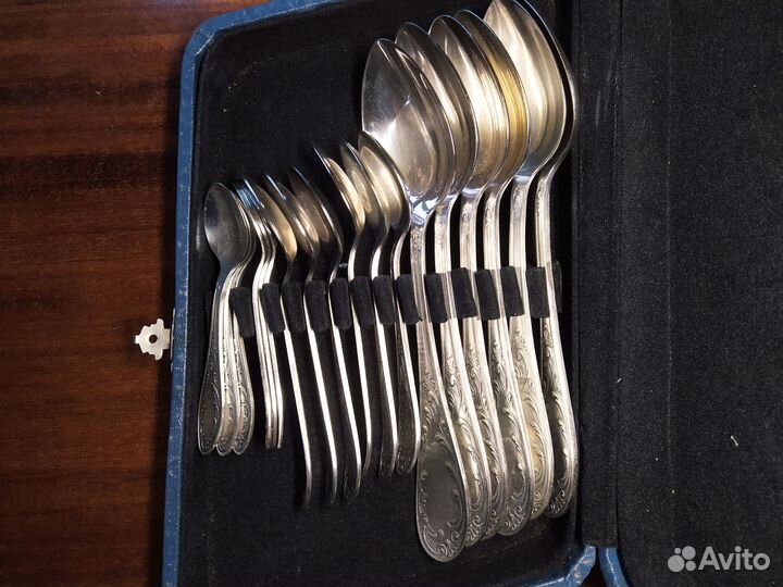 Мельхиоровые ложки мнц Кольчугино 18 шт