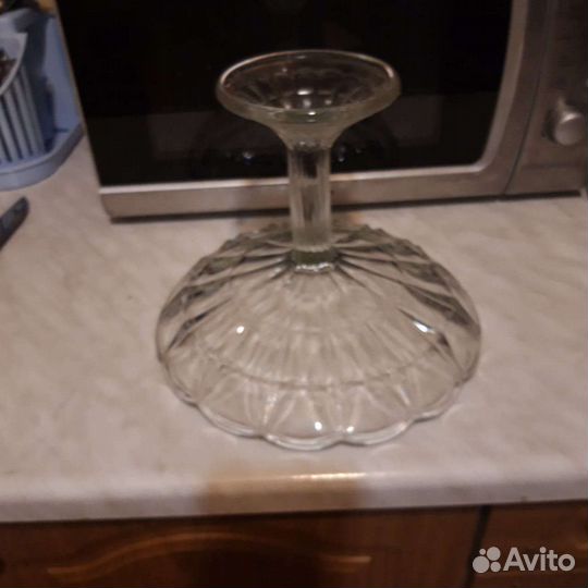 Ваза стеклянная СССР на ножке