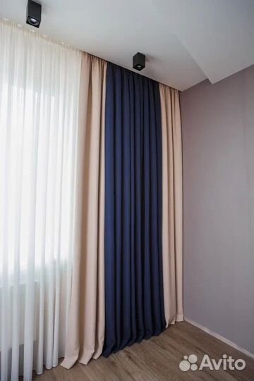 Штора из белой вуали 700х310