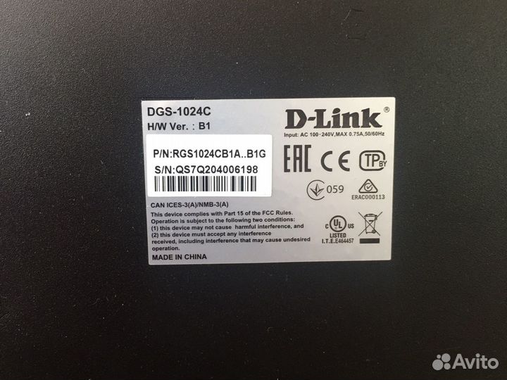 Коммутатор D-Link DGS-1024C