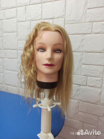 Голова манекен с натуральными волосами