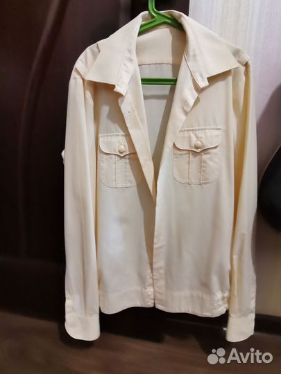 Кадетская рубашка кремовая