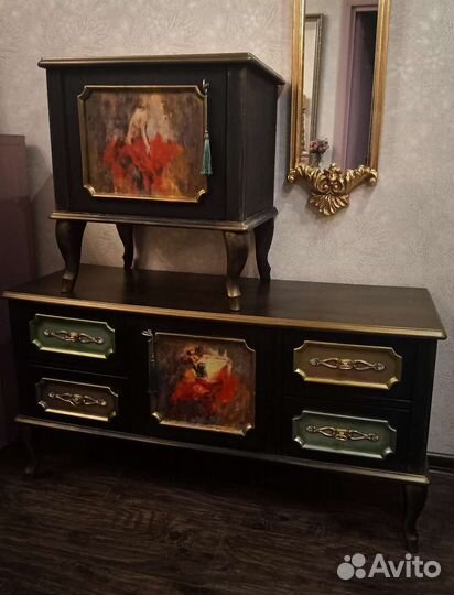 Старинная тумбочка редизайн