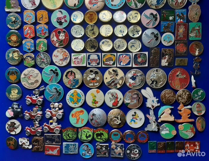 Набор детских значков. 143 знака. Без повторов