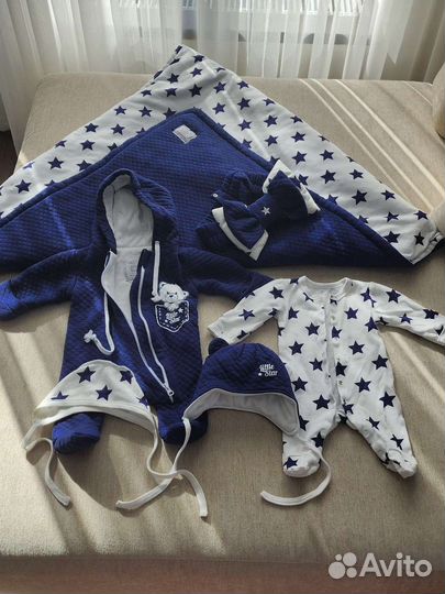 Комплект на выписку для мальчика весна 6 предметов