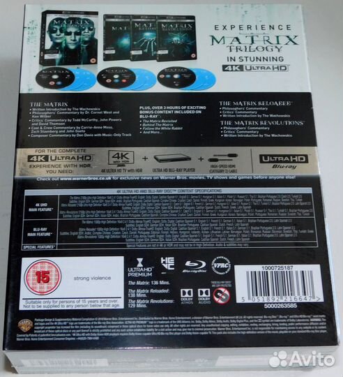 Матрица. Трилогия (3 UltraHD + 6 Blu-ray)
