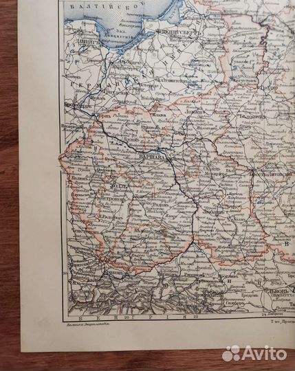 Карта Прибалтика, Финляндия, Российская Империя