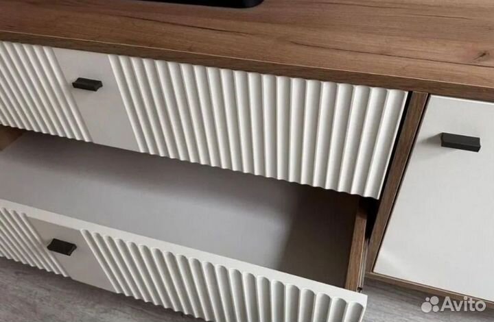 Тумба под телевизор Парус 10 карбон фарфор СПБ