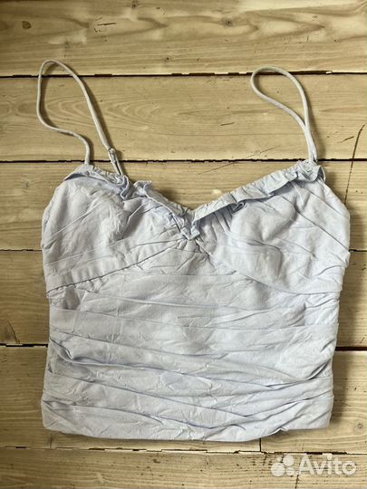 Топ блузка Zara голубой новый р.XS