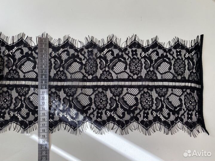 Кружево Шантильи белое+ чёрное, цена за всё