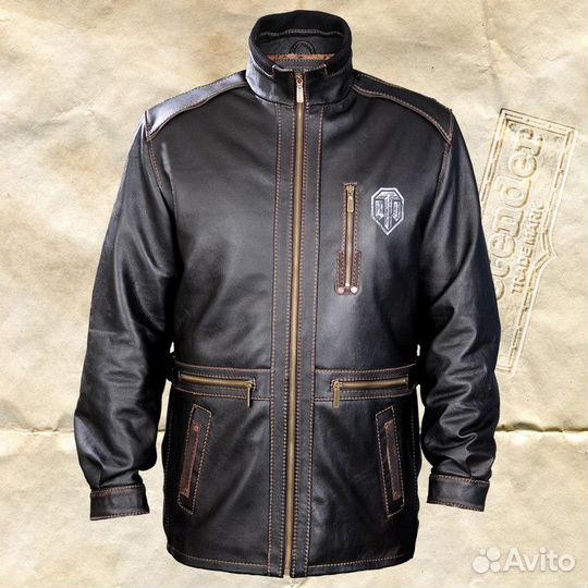 Кожаная куртка с аэрографией 