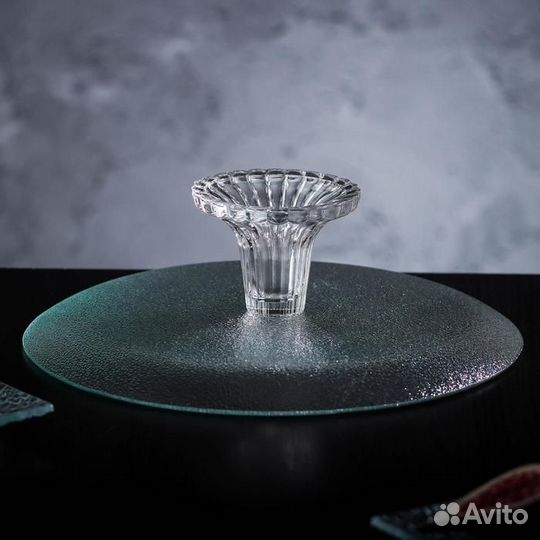 Подставка для торта стеклянная «Акцент», d24,6 см