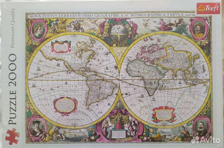 Пазлы с картами на 2000 элементов
