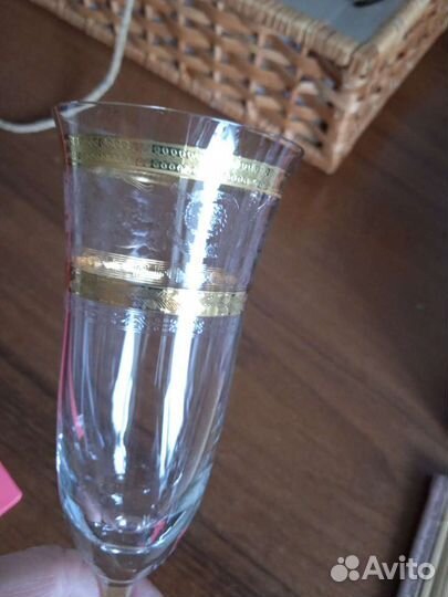 Подарочный набор, редкие фужеры ручной работы