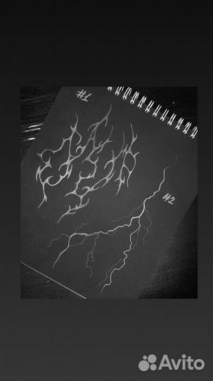 Татуировка лайнворк