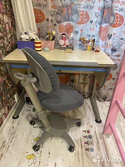 Растущая парта и стул бу