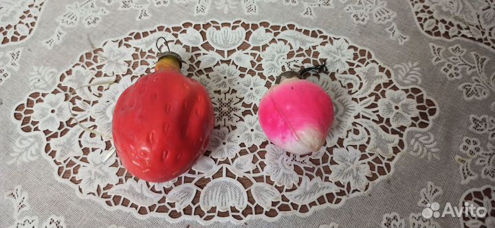 Винтажные елочные игрушки СССР 2 клубнички