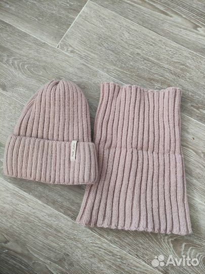 Шапка и снуд для девочки 54-56