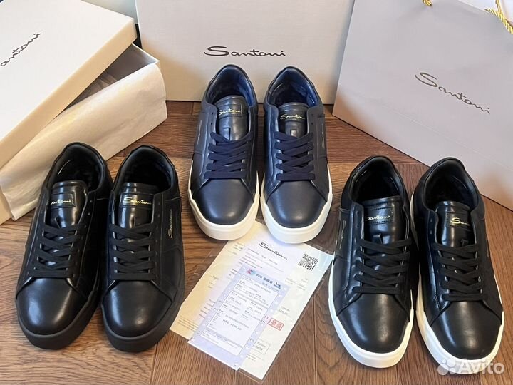 Зимние мужские кеды Santoni